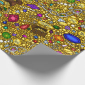 海賊宝物イラストレーションの包装紙 ラッピングペーパー (角)