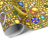 海賊宝物イラストレーションの包装紙 ラッピングペーパー (ロールコーナー)