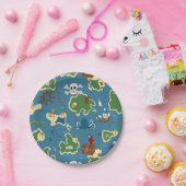 海賊宝物地図の誕生日の青 ペーパープレート (パーティー)