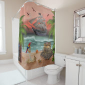 海賊宝物探求 シャワーカーテン (インサイチュ)