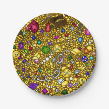 海賊宝物箱のパーティーの紙皿