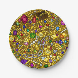 海賊宝物箱のパーティーの紙皿 ペーパープレート