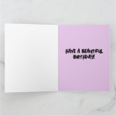 海賊少女かわいらし誕生日グリーティングカード カード (内部)