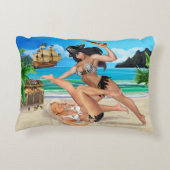 海賊少女のキャットファイト アクセントクッション (裏面)