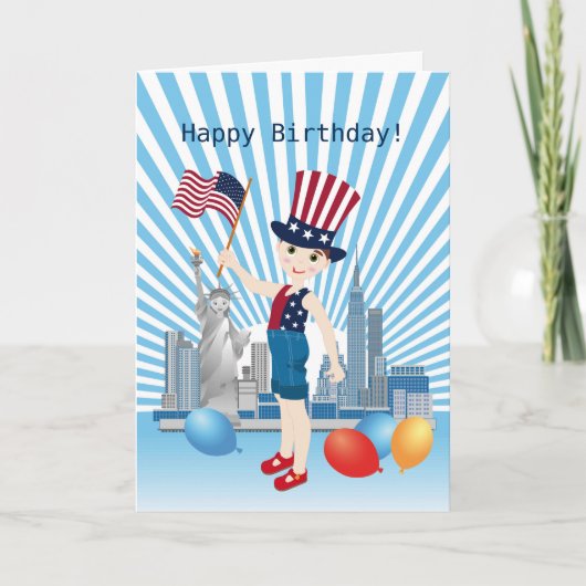 海賊少女トレジャーマップおもしろい誕生日パーティー カード (正面)