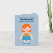 海賊少女トレジャーマップおもしろい誕生日パーティー カード (正面)