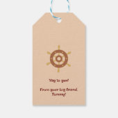 海賊少女トレジャーマップおもしろい誕生日パーティー ギフトタグ (裏面)