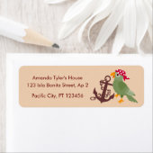 海賊少女トレジャーマップおもしろい誕生日パーティー ラベル (インサイチュ)