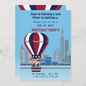 海賊少女トレジャーマップおもしろい誕生日パーティー 招待状 (正面/裏面)