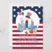 海賊少女トレジャーマップおもしろい誕生日パーティー 招待状 (正面)