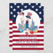 海賊少女トレジャーマップおもしろい誕生日パーティー 招待状 (正面/裏面)