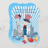 海賊少女トレジャーマップおもしろい誕生日パーティー 招待状 (正面/裏面)