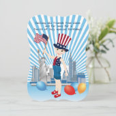 海賊少女トレジャーマップおもしろい誕生日パーティー 招待状 (スタンド正面)