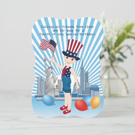 海賊少女トレジャーマップおもしろい誕生日パーティー 招待状 (スタンド正面)