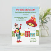 海賊少女トレジャーマップおもしろい誕生日パーティー 招待状 (スタンド正面)