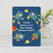 海賊少女トレジャーマップおもしろい誕生日パーティー 招待状 (スタンド正面)