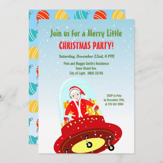 海賊少女トレジャーマップおもしろい誕生日パーティー 招待状 (正面/裏面)