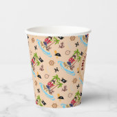 海賊少女トレジャーマップおもしろい誕生日パーティー 紙コップ (正面)