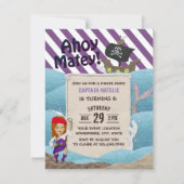 海賊少女パープルストライプ6thバースデーパーティー 招待状 (正面)