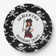 海賊少女紙プレート