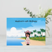 海賊少女誕生日招待状 招待状 (スタンド正面)