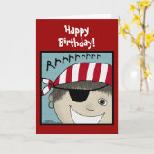 海賊少年の失敗 カード (黄色い花)