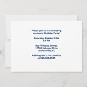 海賊少年サマープール子供の誕生日パーティー 招待状 (裏面)