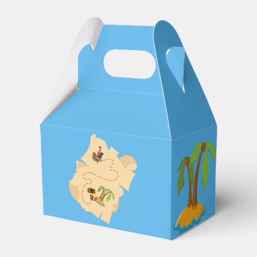 海賊少年ビーチサマーキッズプール誕生日パーティー フェイバーボックス (裏面サイド)