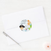 海賊少年マーメイド女の子の誕生日パーティーステッカー ラウンドシール (封筒)