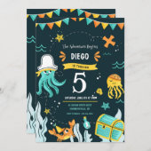 海賊少年誕生会 招待状 (正面/裏面)