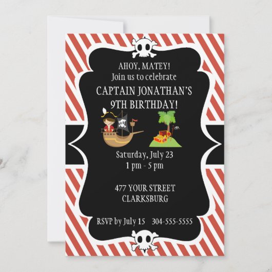 海賊島 招待状 (正面)