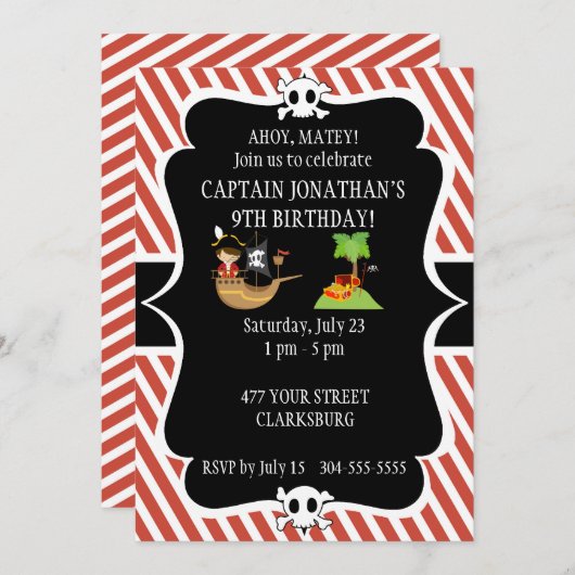 海賊島 招待状 (正面/裏面)