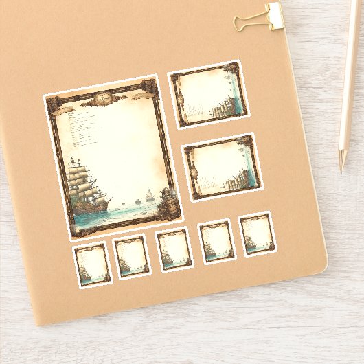 海賊帆船メニューキット シール (ノートブック)