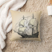 海賊帆走船 クッション (ブランケット)