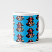 海賊帽子+海賊+アイパッチ+熊 ジャンボコーヒーマグカップ (正面右)