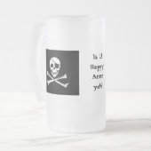 海賊幸せなArrrの高いマグ フロストグラスビールジョッキ (正面左)