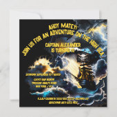 海賊幽霊船旗の夜海航海の 招待状 (正面)