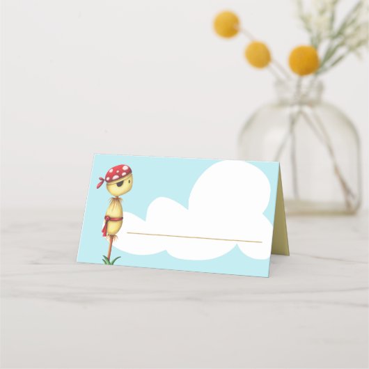 海賊座席表のための可愛いテーマ プレイスカード (正面)