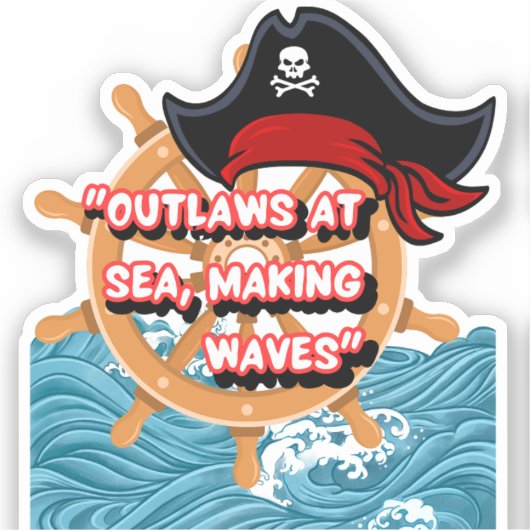 海賊引用文 シール (正面)