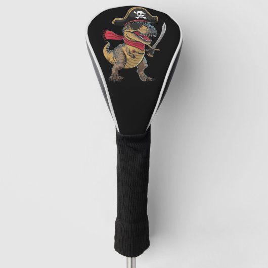 海賊恐竜Tレックス面白いハロウィーンの衣装 ゴルフヘッドカバー (正面)