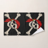 海賊抽象芸術、追加文字 バスタオルセット (ハンドタオル)