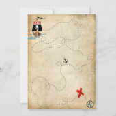 海賊招待状ボーイバースデーパーティーパイレーツ招待状 招待状 (裏面)