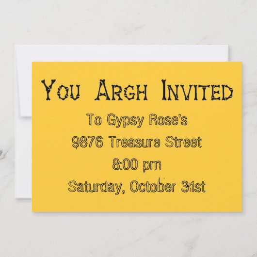 海賊招待状 招待状 (裏面)