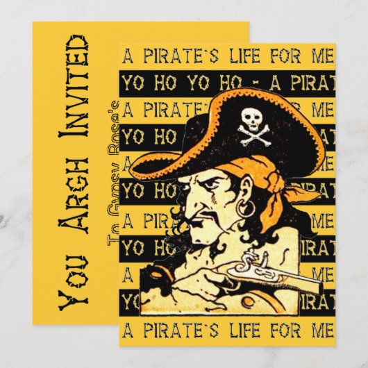 海賊招待状 招待状 (正面/裏面)