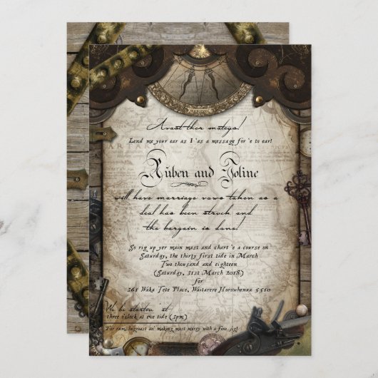 海賊招待状 招待状 (正面/裏面)