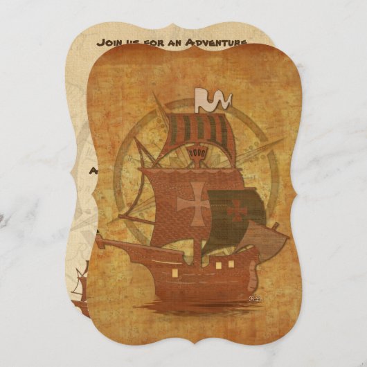 海賊探偵船 招待状 (正面/裏面)