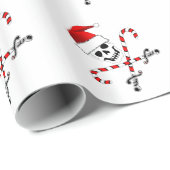 海賊旗のサンタの包装紙 ラッピングペーパー (ロールコーナー)