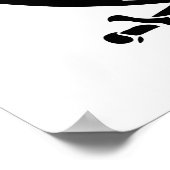 海賊旗のスカルが剣を渡り ポスター (角)