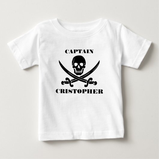 海賊旗のドクロ ベビーTシャツ (正面)