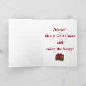 海賊旗の海賊クリスマス シーズンカード (内部)